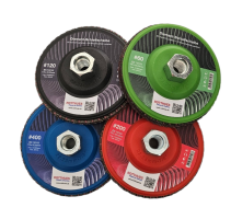 Diamant-Schleifscheiben Set #60, #120, #200, #400 – für Fliesen, Keramik, Naturstein, Feinsteinzeug, Beton - Lamellenscheibe (100 Lamellen)