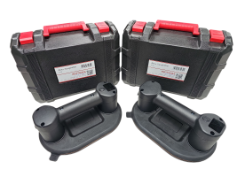 BLACK DEAL - 2er Set Elektrischer Akku-Vakuum Saugheber bis 300 kg Tragkraft Oval mit Koffer, selbst nachsaugend