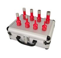 Matrix Diamant-Bohrkronen-Set 8-teilig, Ø 6/8/10/12/14/15/16/18 mm inkl. Koffer, für Fliesen Porzellan Keramik Marmor Granit