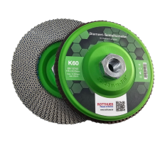 Diamant-Schleifscheibe K60 | Lamellenscheibe (80 Diamant-Lamellen) – für Fliesen, Keramik, Naturstein, Feinsteinzeug, Beton