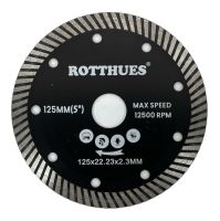 Rotthues Diamantscheibe Black 125 x 22,23 x 2,3 mm für Granit, Steinzeug, Klinker, Beton, Waschbeton, Pflasterstein