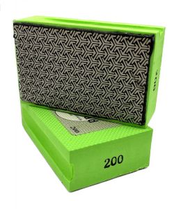 Diamant Handschleif Pad #200 Grün für Fliesen, Keramik, Marmor, Granit, Natur- oder Kunststein sowie Glas