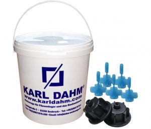 Karl Dahm 50 Zughauben schwarz + 250 Gewindelaschen 3 mm 12441