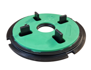 Auflageplatte für Stelzlager mit Schalldämmung – Fugenstege 3 mm für Terrassenplatten