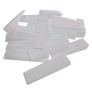 Fliesen Keile für empfindliche Oberflächen – 100 Stück transparent – Nivelliersystem für Zuglaschen – wiederverwendbar – ROTTHUES