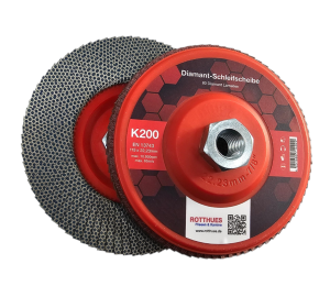 Diamant-Schleifscheibe K200 | Lamellenscheibe (80 Diamant-Lamellen) – für Fliesen, Keramik, Naturstein, Feinsteinzeug, Beton