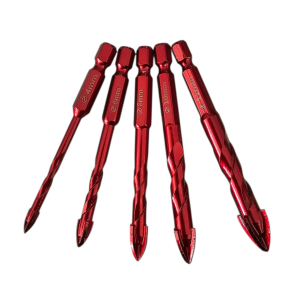 Fliesenbohrer-Set 5-teilig (Ø 4/6/8/10/12 mm) für Fliesen, Feinsteinzeug, Keramik, Granit, Marmor, Naturstein