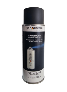 Senotherm Ofenspray schwarz metallic 400 ml Ofenfarbe zu Termatech Kaminöfen