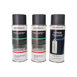 Ofenfarbe schwarz, grau oder hellgrau 400 ml Senotherm Ofenspray metallic