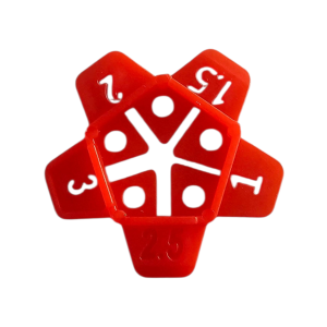 100 Stück Fugenabstandshalter 5 in 1,  1 mm - 1,5 mm - 2 mm - 2,5 mm und 3 mm  