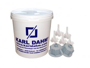 Karl Dahm 50 Zughauben grau + 250 Gewindelaschen 2 mm 12452
