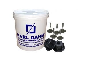 Karl Dahm 50 Zughauben schwarz + 250 Gewindelaschen 1 mm 12451