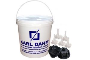 Karl Dahm 50 Zughauben schwarz + 250 Gewindelaschen 2 mm 12450