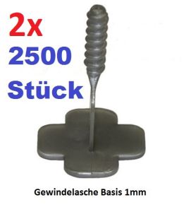 BLACK DEAL Karl Dahm 2x2500 Stück Gewindelasche Standard 1 mm Art. Nr. 12488