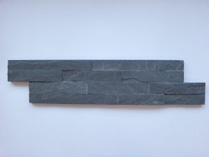 Musterstück ca. 10 x 36 cm des Naturstein-Riemchen Anthrazit