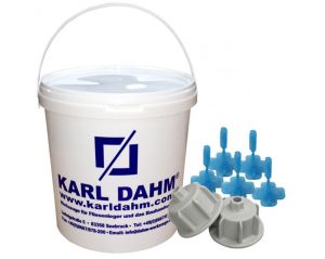 Karl Dahm 50 Zughauben grau + 250 Gewindelaschen 3 mm 12538