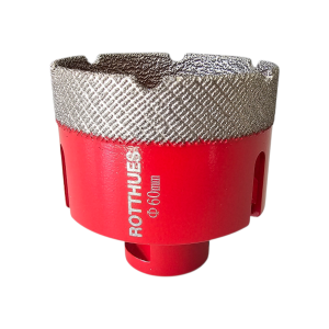 Matrix Diamant-Bohrkrone Hohlbohrer Ø60, Segmenthöhe 15 mm, für Fliesen Porzellan Keramik Marmor Granit