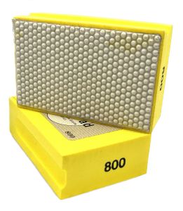 Diamant Handschleif Pad #800 Gelb für Fliesen, Keramik, Marmor, Granit, Natur- oder Kunststein sowie Glas