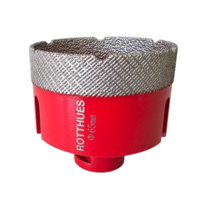 Matrix Diamant-Bohrkrone Hohlbohrer Ø65, Segmenthöhe 15 mm, für Fliesen Porzellan Keramik Marmor Granit