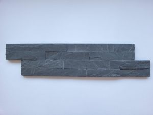 Naturstein-Riemchen Anthrazit 10 x 36 cm Verblender Schiefer