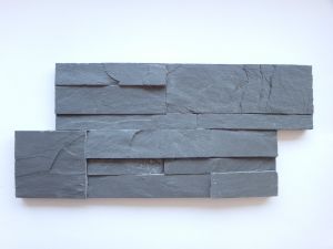 Naturstein-Riemchen anthrazit 18 x 35 cm Verblender Schiefer