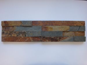 Naturstein-Riemchen Bunt-Schiefer 15 x 60 cm Verblender Schiefer