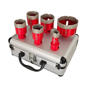 Matrix Diamant-Bohrkronen-Set 6-teilig, Ø 20/35/38/45/50/68 mm inkl. Koffer, für Fliesen Porzellan Keramik Marmor Granit