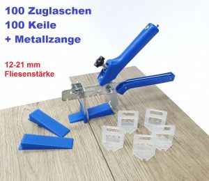Basis-Set blau 1 mm Fugenbreite Nivelliersystem für Fliesenstärke von 12-21 mm