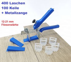 Basis+ -Set blau 1 mm Fugenbreite Nivelliersystem für Fliesenstärke von 12-21 mm