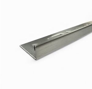 Edelstahlschiene V2A R L-Form gebürstet á. 2,50 m, 20 mm Materialstärke 1 mm