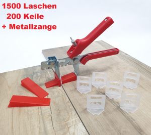 Maxi-Set rot 1 mm Fugenbreite Nivelliersystem für Fliesenstärke von 3-12 mm