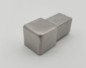 Eckstück R-Quadratprofil gebürstet 12,5 mm Edelstahl V2A Vollmaterial