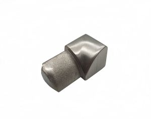 10 Stück Innenecke R-Rundprofil gebürstet 10 mm Edelstahl V2A Vollmaterial