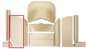 Hwam Vermiculite Ersatzteil Seitenteil Mitte links zu Serie 4500