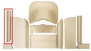 Hwam Vermiculite Ersatzteil Seitenteil vorne links zu Serie 4500