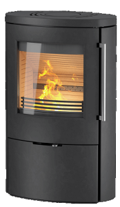 *Ausstellungsstück* TermaTech TT80RL Kaminofen Stahl schwarz | Holzfach