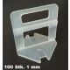 100 Stück Zuglaschen 1 mm Fugenbreite Nivelliersystem für Fliesenstärke von 3-12 mm