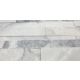Naturstein-Riemchen 15 x 55 cm Weiß mit Marmor-Elementen