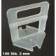 100 Stück Zuglaschen 2 mm Fugenbreite Nivelliersystem für Fliesenstärke von 3-12 mm