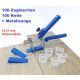 Basis-Set blau 1,5 mm Fugenbreite Nivelliersystem für Fliesenstärke von 12-21 mm