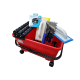 Fliesen-Wascheimer-Set-2  24 Liter,  3-fach Rollenaufsatz mit Fugbrett, Schwammbrett, Diamtscheibe & Edelstahl-Zahnkelle 10mm