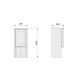 Contura 510G:2 Style weiß, Glassfront, Glas-Abdeckung und soft close Holzfachtür
