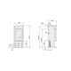 Contura 610G:4 Style weiß mit Vollglastür und soft close Holzfachtür