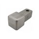 10 Stück Eckstück R-Quadratprofil gebürstet 11 mm Edelstahl V2A Vollmaterial