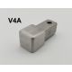 V4A Eckstück Vollmaterial R-Quadratprofil gebürstet 11 mm 