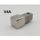 V4A Eckstück Vollmaterial R-Quadratprofil glänzend 11 mm 