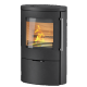 *Ausstellungsstück* TermaTech TT80RL Kaminofen Stahl schwarz | Holzfach