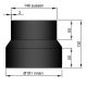TermaTech Reduzierung in schwarz 180 mm - 150 mm Ofenrohr Rauchrohr 15-922