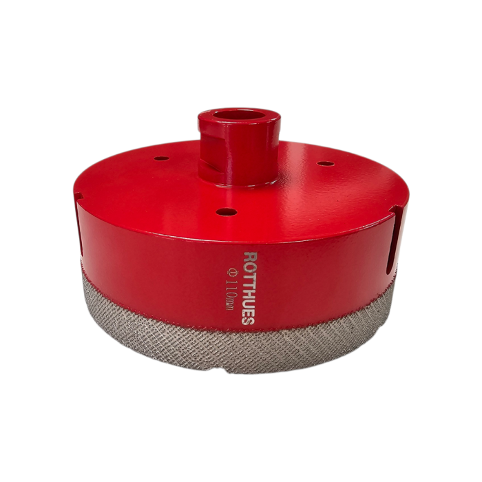 Matrix Diamant-Bohrkrone Hohlbohrer Ø110, Segmenthöhe 15 mm, für Fliesen Porzellan Keramik Marmor Granit