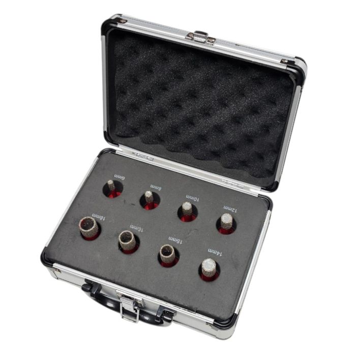 2. Wahl Matrix Diamant-Bohrkronen-Set 8-teilig, Ø 6/8/10/12/14/15/16/18 mm inkl. Koffer, für Fliesen Porzellan Keramik Marmor Granit
